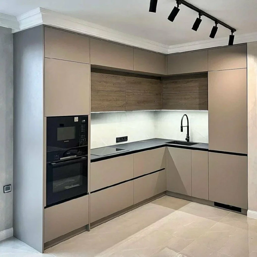 Кухня угловая МДФ в пленке №9