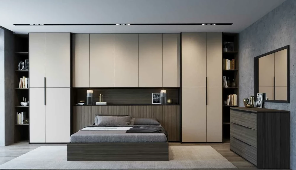 Спальня с кроватью и шкафом №2