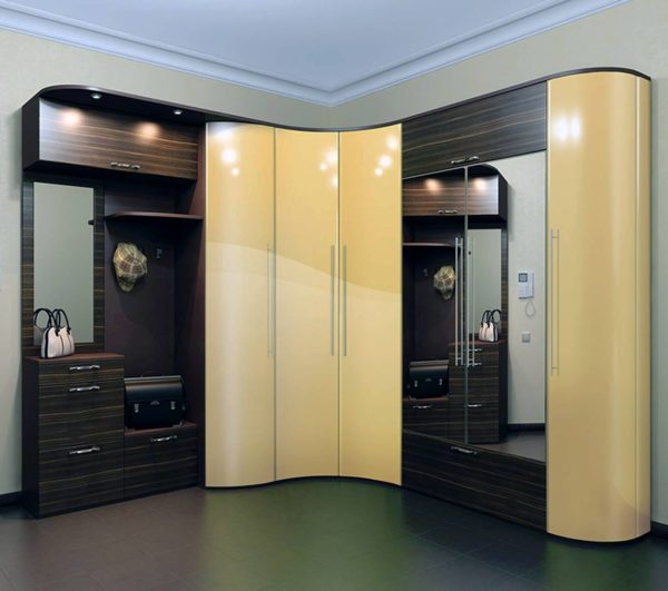 Угловой шкаф с радиусными фасадами №26