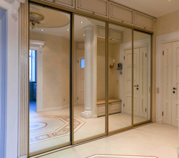 Шкаф с зеркальными распашными дверями №39